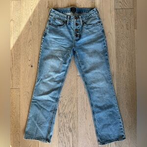 J. Crew Mid-Rise Flare Crop Jeans